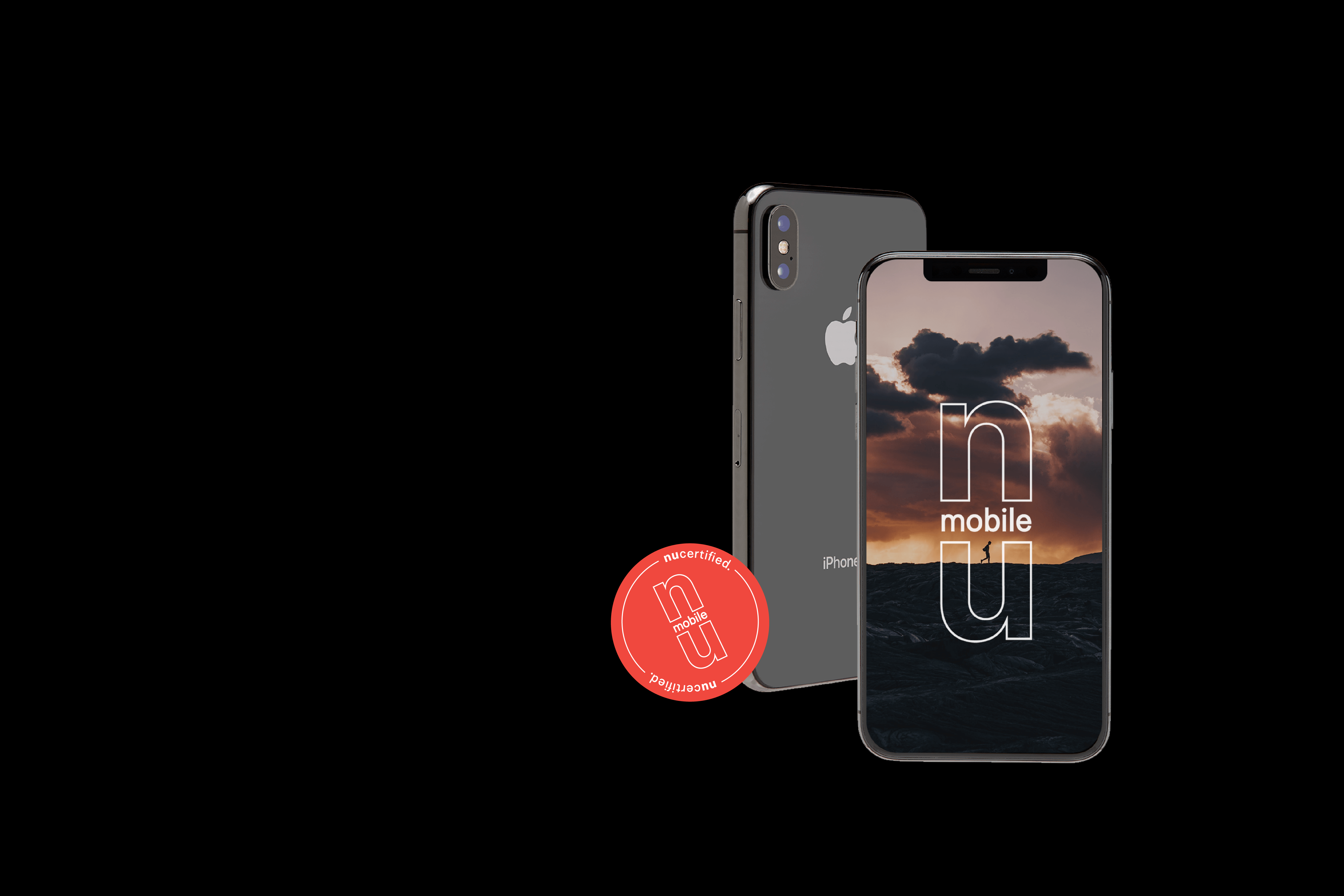 iPhone X Space Grey Dark Background