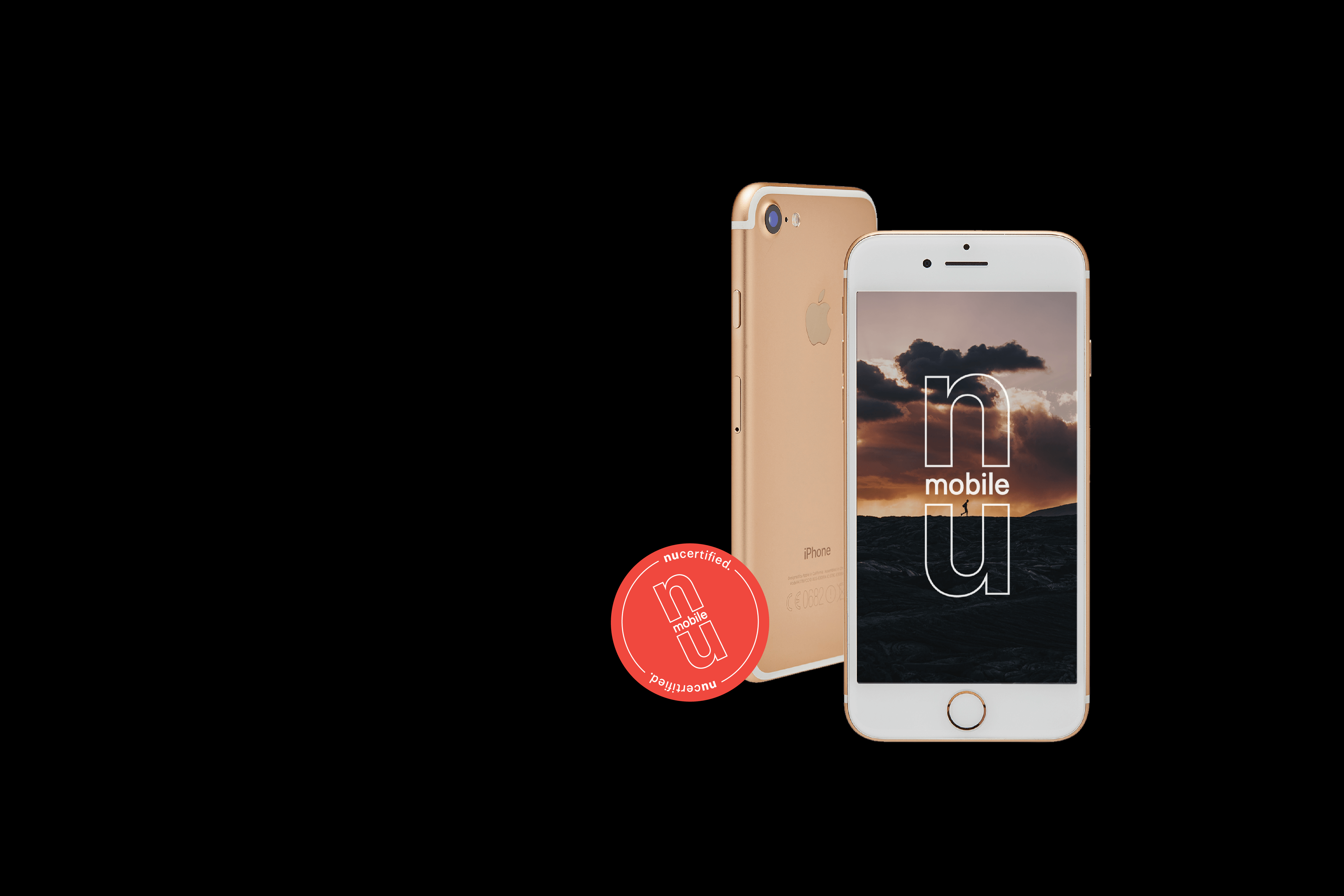 iPhone 7 Gold Dark Background