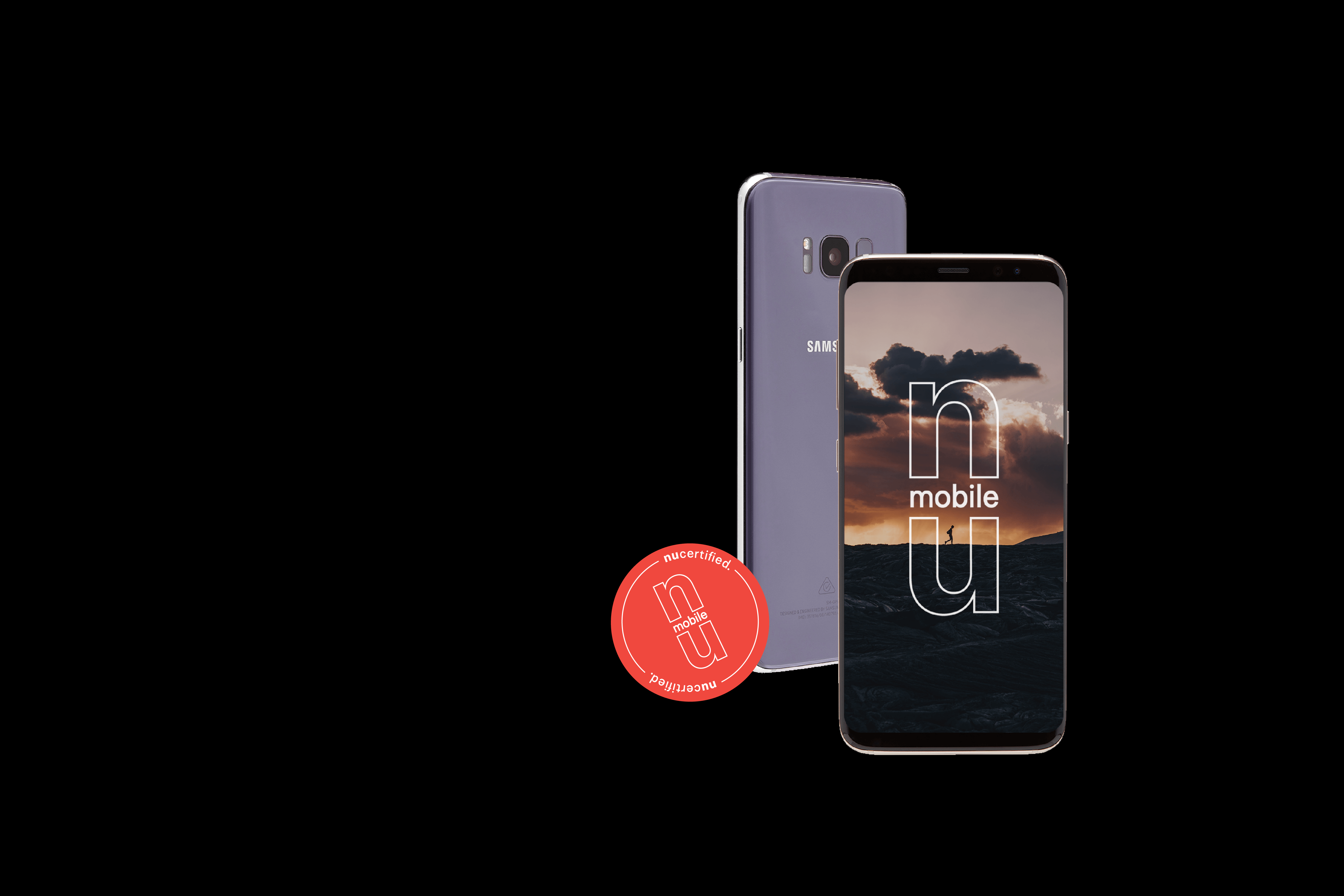 Samsung S8 Grey Dark Background